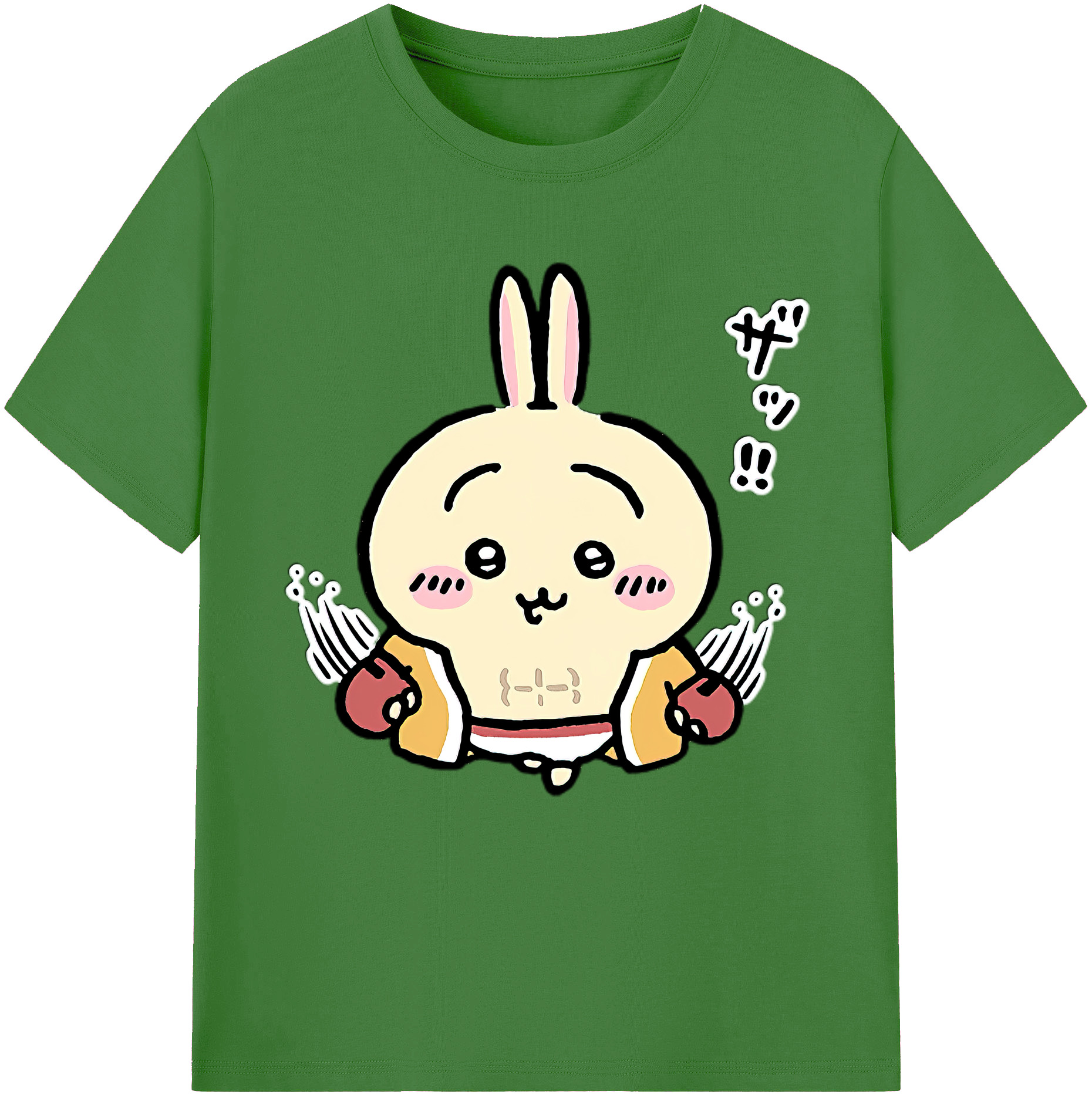 （画像用） ちいかわ うさぎ Chii-kawa usagi レディースカジュアルプリントTシャツ（綿100％）